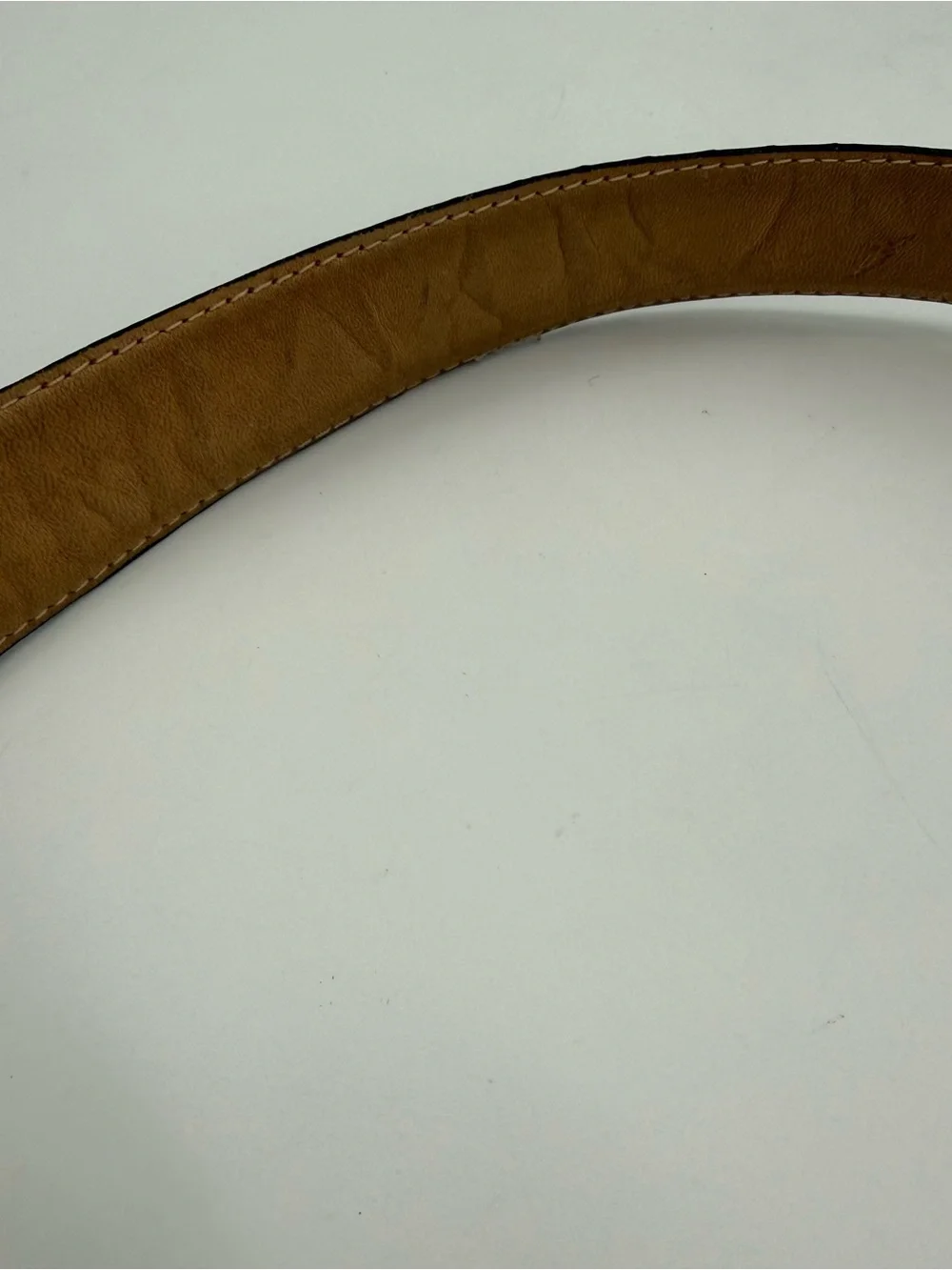 Christopher Roberts Mens Snakeskin Leather Belt Size 38 Silver Tone Hardware Vtg